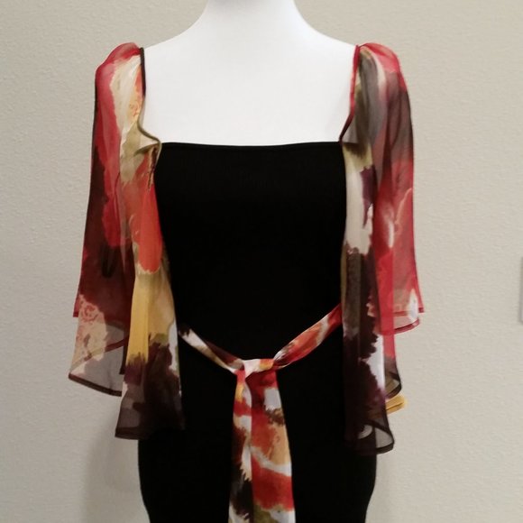 Bebe Black & Red Top - Picture 2 of 5